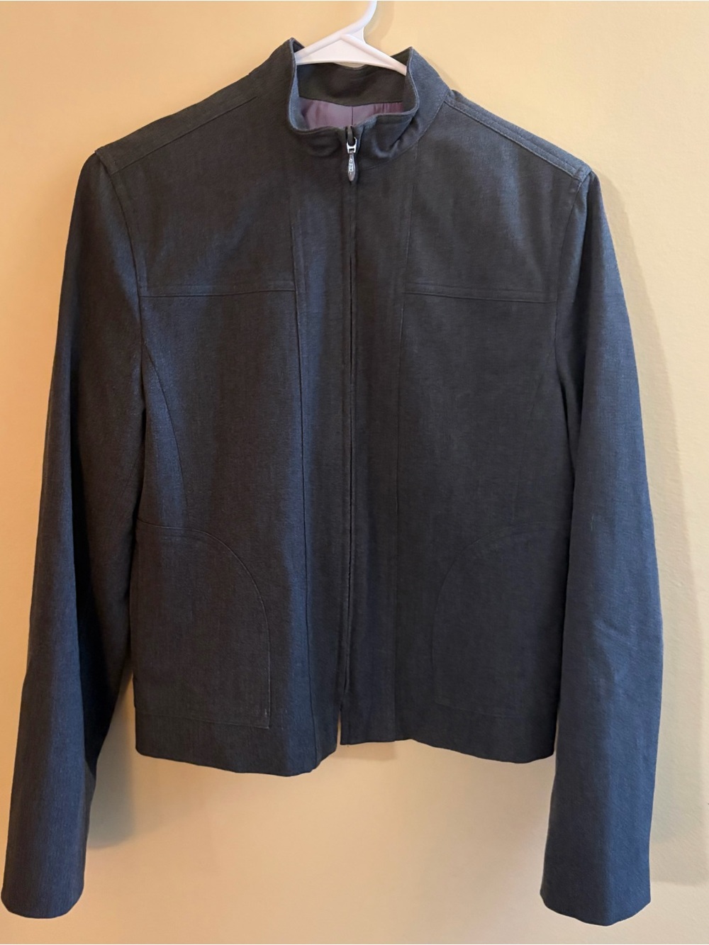 THE LIMITED women’s Classic Women's Dark Gray Zip-Front Jacket size small